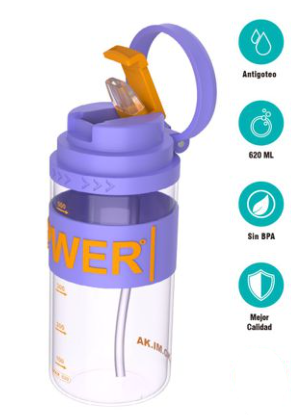 Cantimplora POWER LILA 620ML