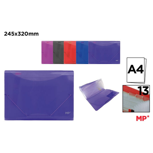 Carpeta fuelle con goma a4 transparente