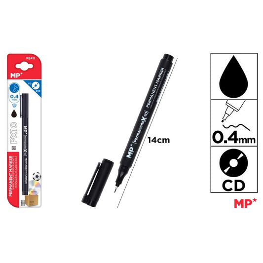 Marcador cd punta fina negro