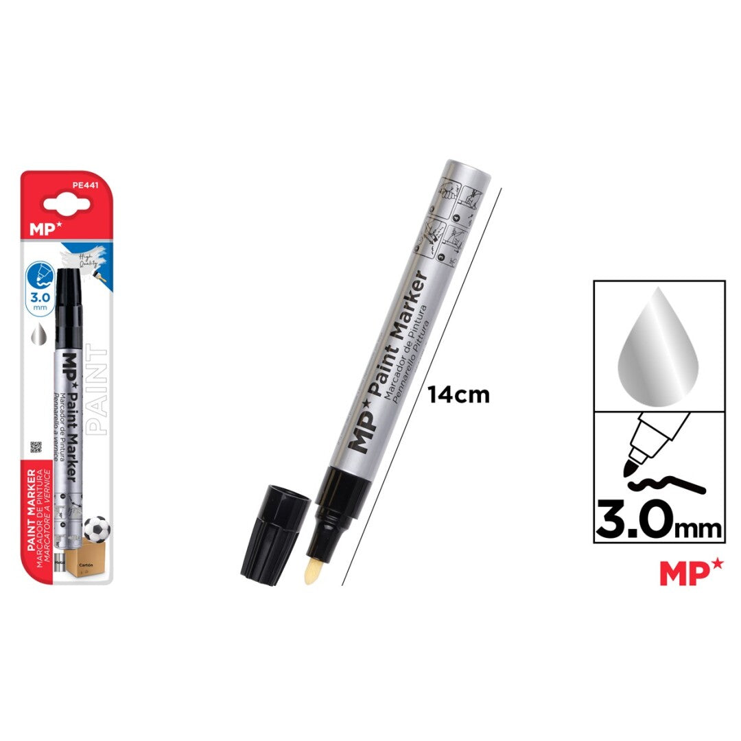 Marcador de pintura plata