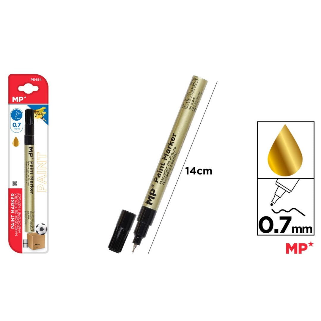 Marcador de pintura fino oro