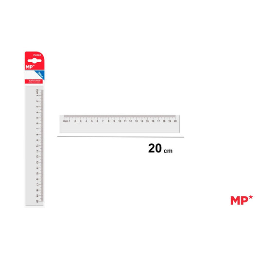 Regla de plastico 20cm