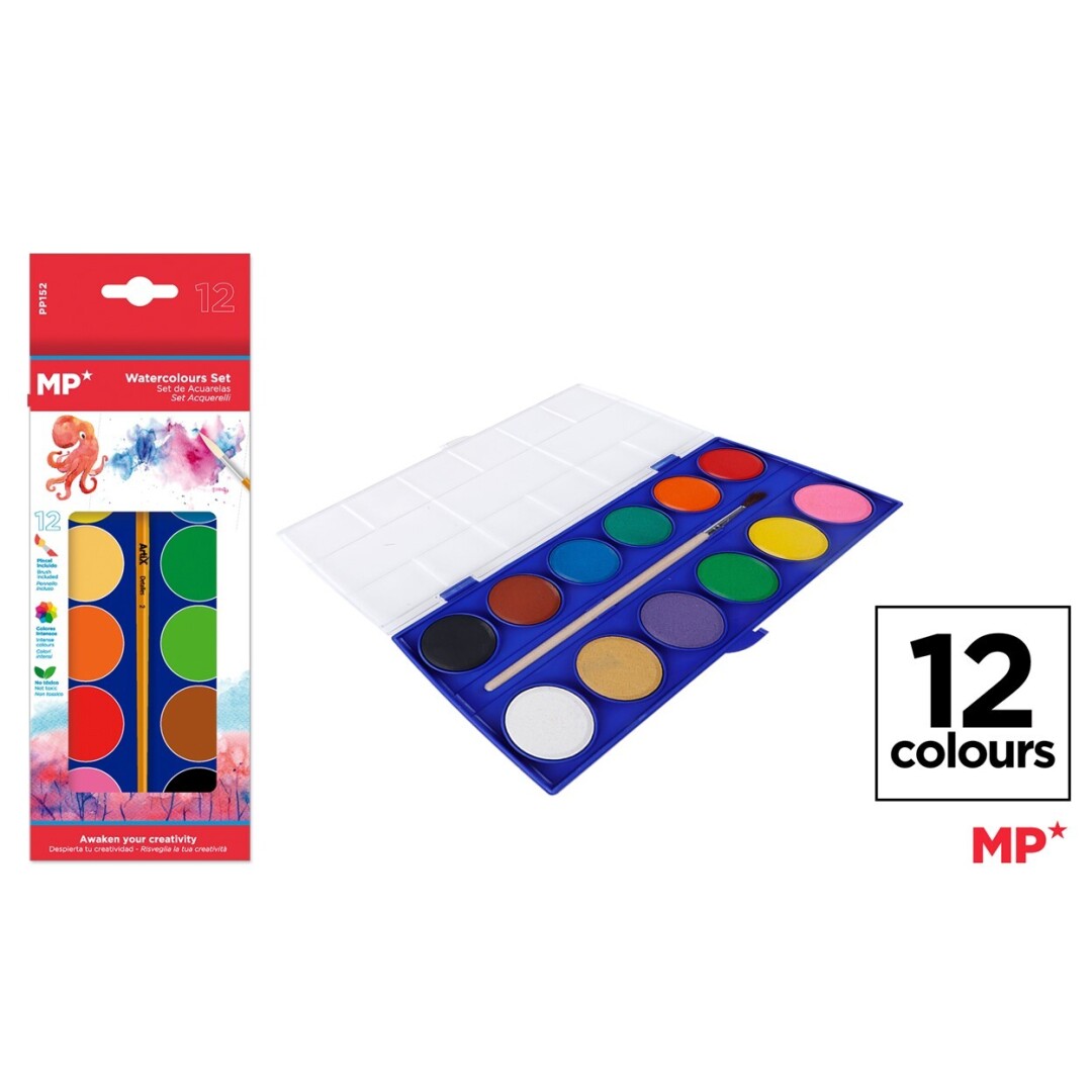 Pintura acuarela 12 colores