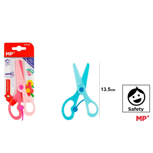 Tijera anti corte nino de plastico abre facil