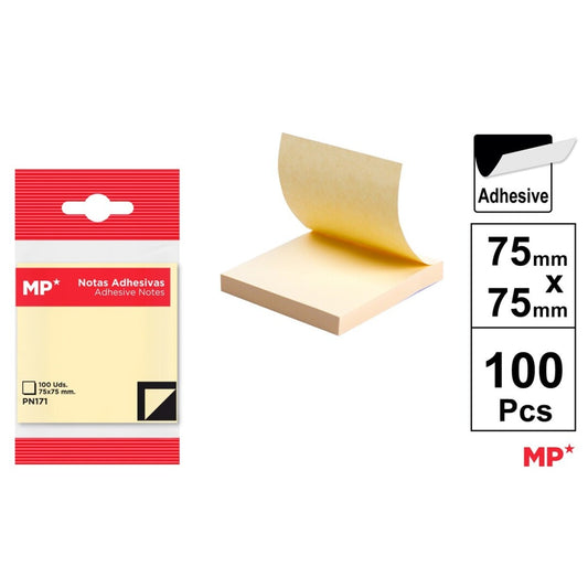 Notas adhesivas 75x75mm 100h
