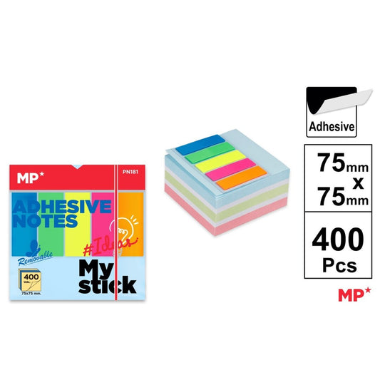 Notas adhesivas 75x75mm 400h