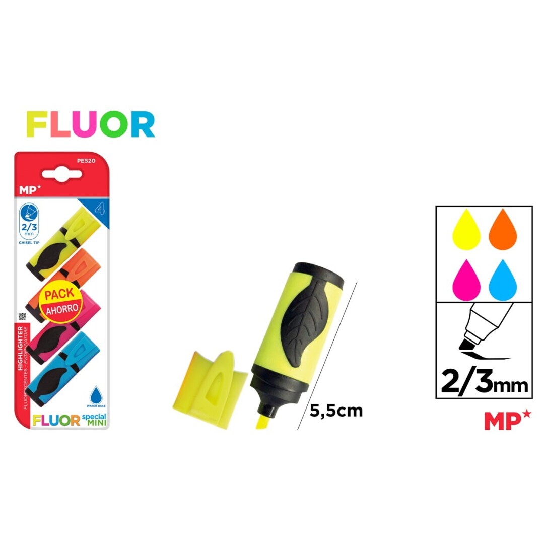 Marcador mini 4uds pack ahorro