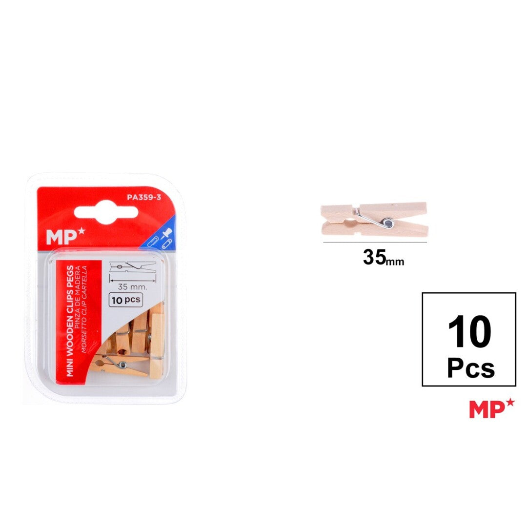 Pinza madera 35mm 10u