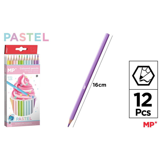 Lapices de colores pastel 12u