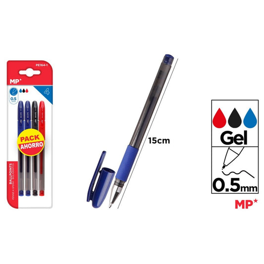Boligrafos de tinta de gel punta 0.5mm 4uds