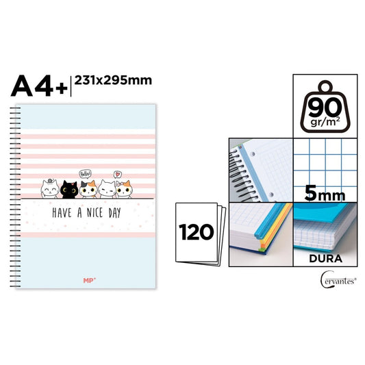 Cuaderno extradura a4 120h cuadricula