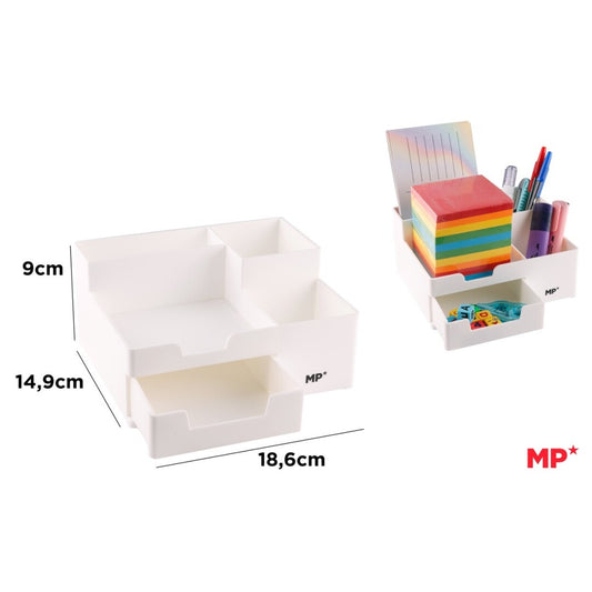 Organizador de escritorio blanco