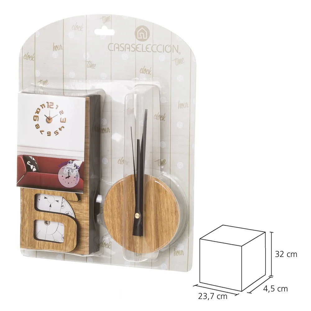 Reloj wall sticker eva-pp marrón
