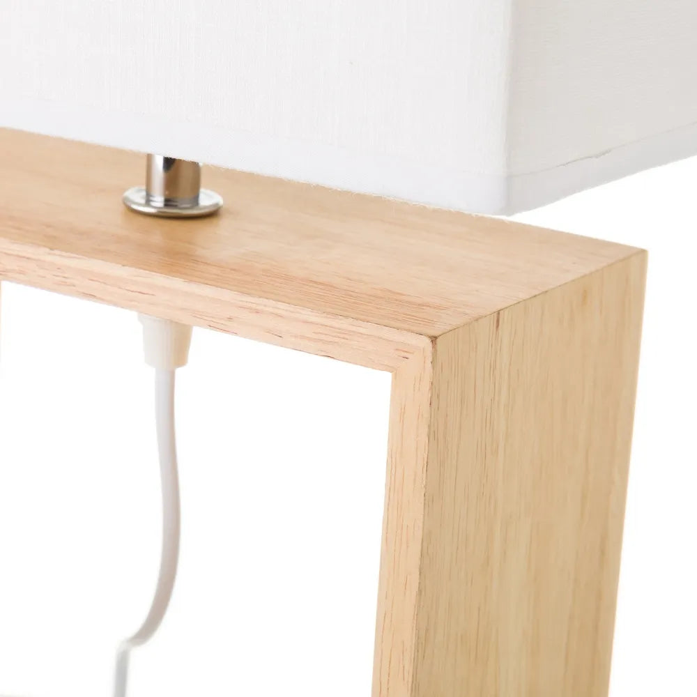 Lámpara madera natural 24 X 12 X 41 CM