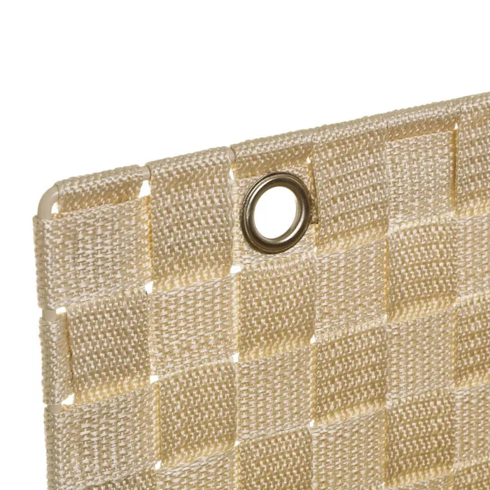 Organizador colgante 2 cestas pp beige 25 x 15 x 48 cm
