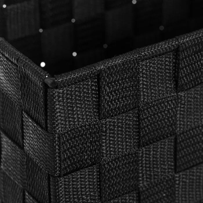 Organizador colgante 2 cestas pp negro 25 x 15 x 48 cm