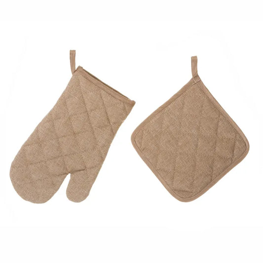 Manopla y agarrador loving beige 20 x 20 cm