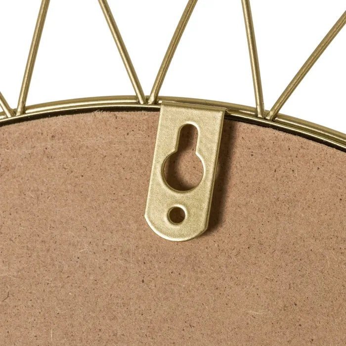 Espejo metal oro 49 x 1 x 49 cm