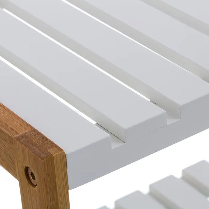 Zapatero 2 baldas bambú-mdf 70 x 26 x 36 cm