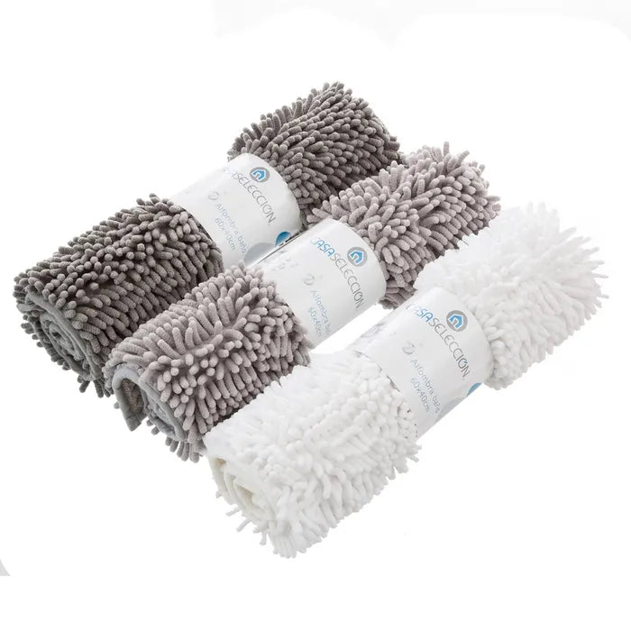 Alfombra baño chenilla 3/c poliester 60 x 40 x 2,40 cm