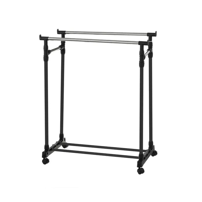Perchero con ruedas metal-plástico 75 x 42 x 155 cm