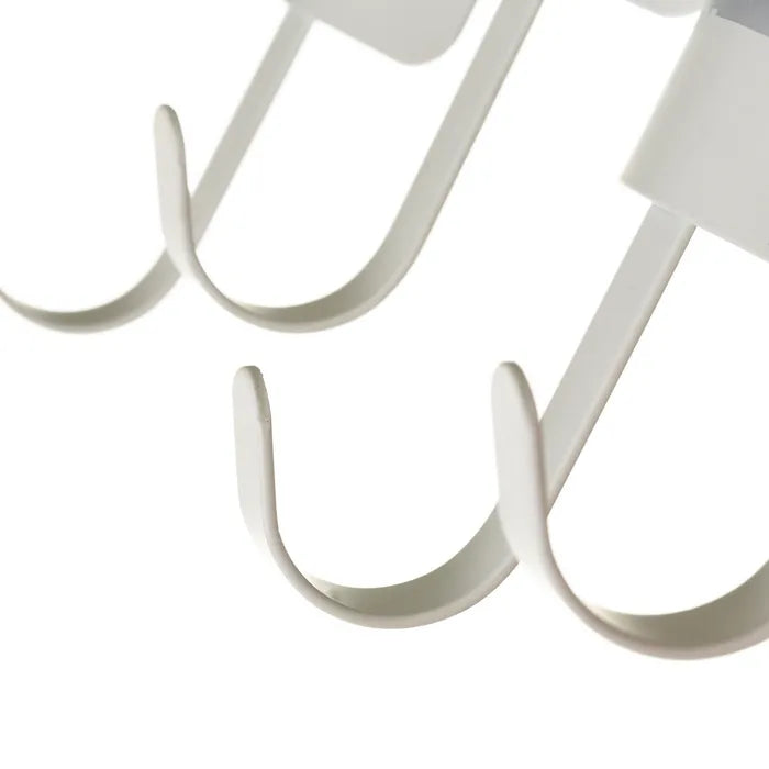 Percha puerta 4 ganchos metal blanco 35,50 x 11 x 27,50 cm