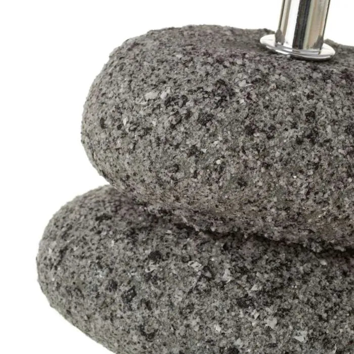 Lámpara cerámica gris-negro 16,50 x 16,50 x 24 cm