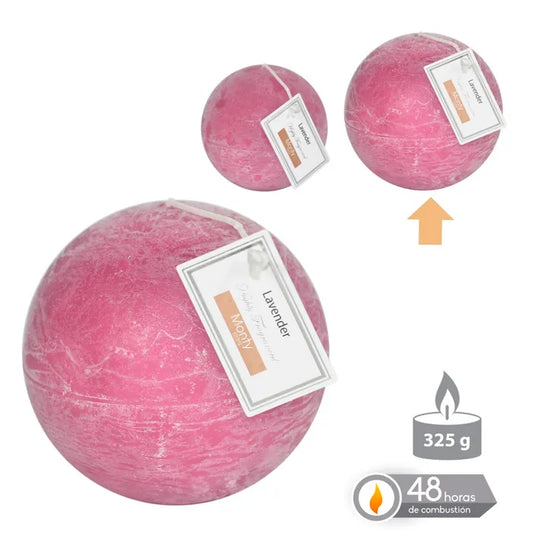 Vela bola perfumada lavanda 9 cm