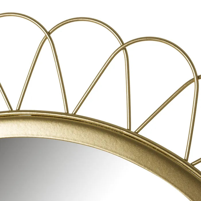 Espejo metal oro 40 x 40 x 0,90 cm