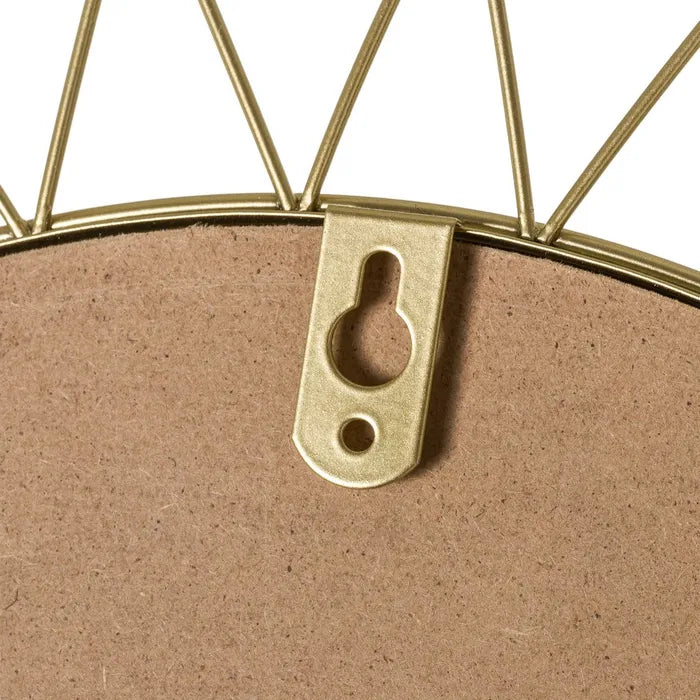 Espejo metal oro 40 x 40 x 0,90 cm