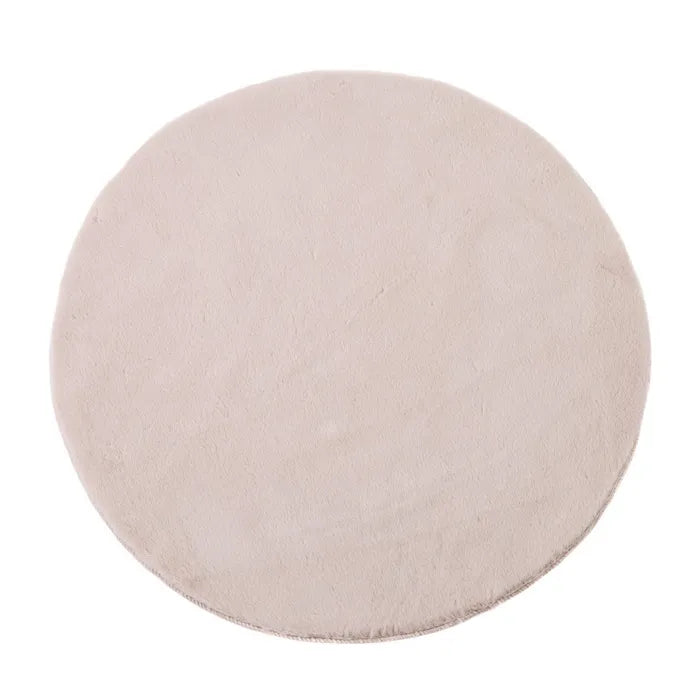 Alfombra softly poliester beige 80 x 80 cm