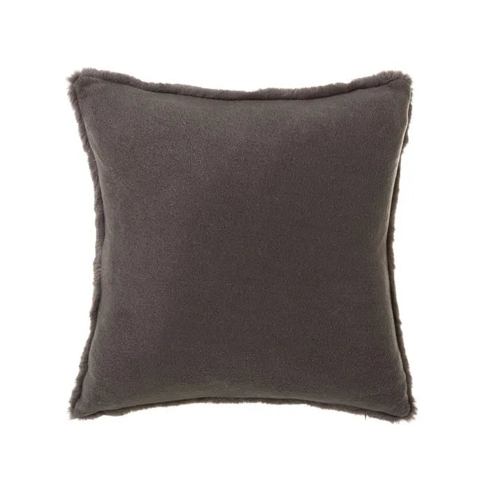 Cojín softly poliéster-acrílico gris 45 x 45 cm