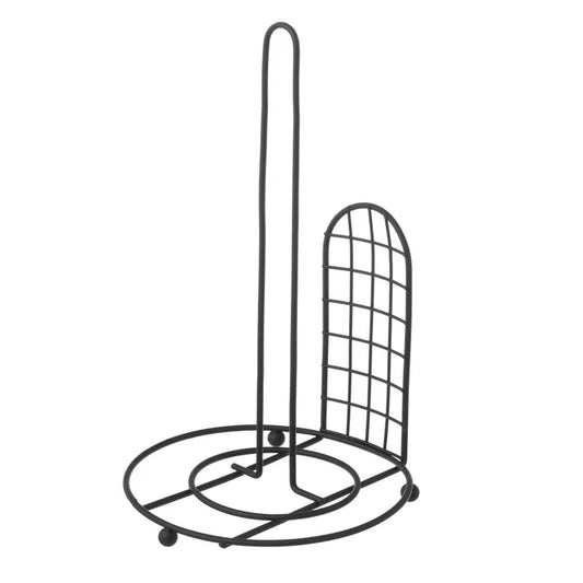 Portarrollos metal negro 18,50 x 18,50 x 31 cm