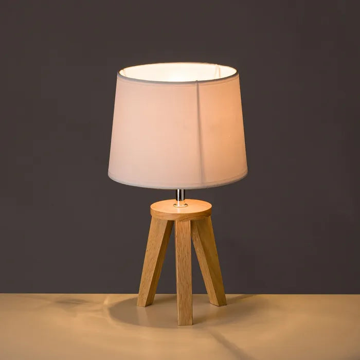 Lámpara madera natural 19 x 19 x 33,50 cm