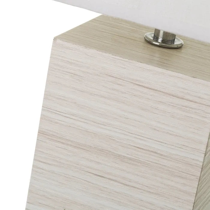 Lámpara madera blanco 14 x 14 x 26,50 cm