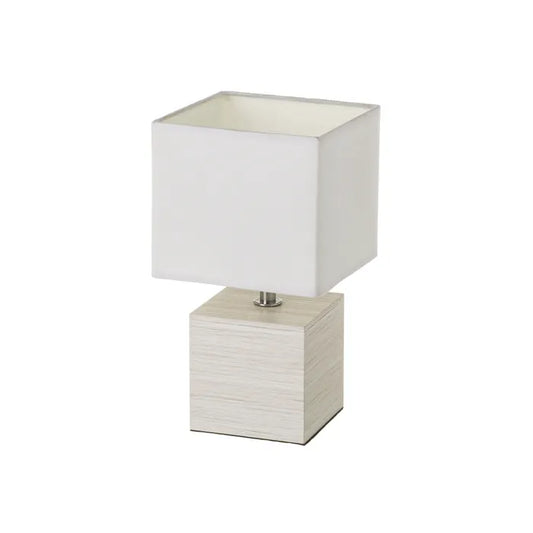 Lámpara madera blanco 14 x 14 x 26,50 cm