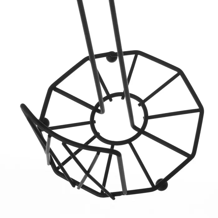 Portarrollos metal negro 14,20 x 14,20 x 30 cm