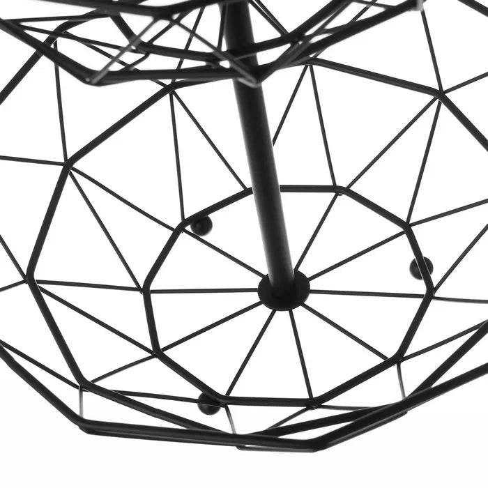 Frutero 2 alturas metal negro 29,50 x 29,50 x 38 cm