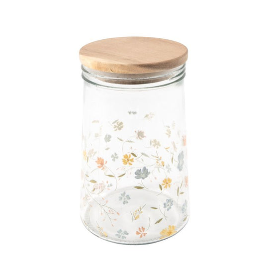 Bote cristal 850ml flores