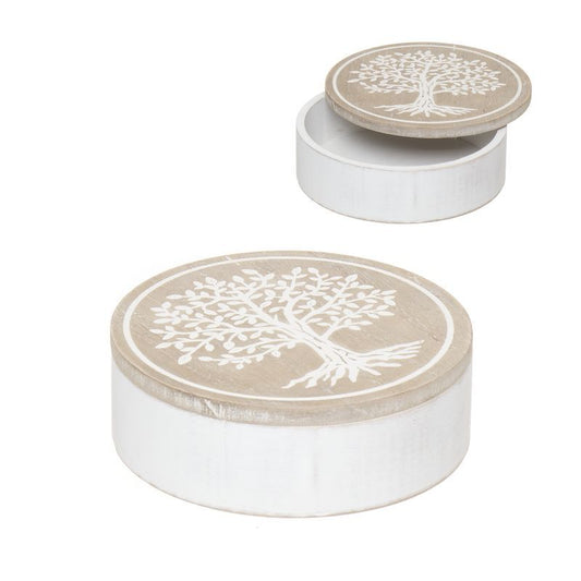 Caja redonda arbol de la vida