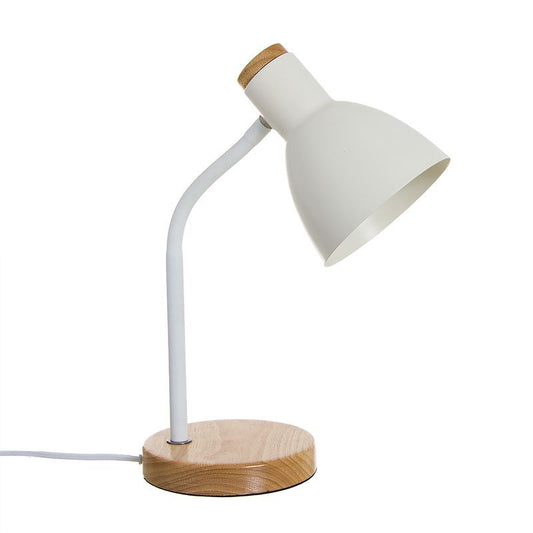 Flexo base madera blanco