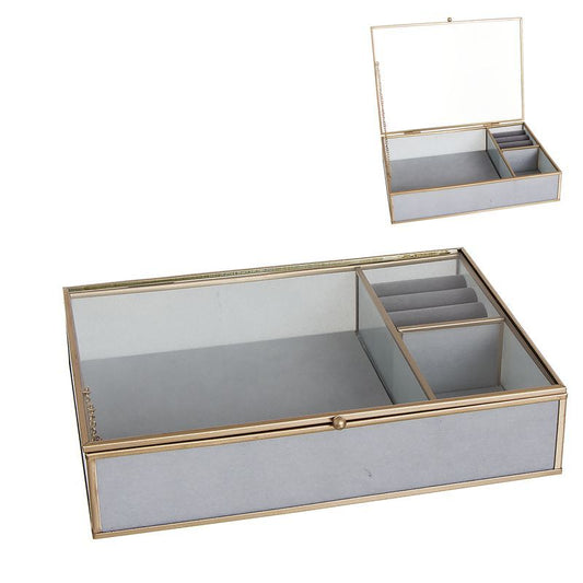 Joyero l terciopelo gris