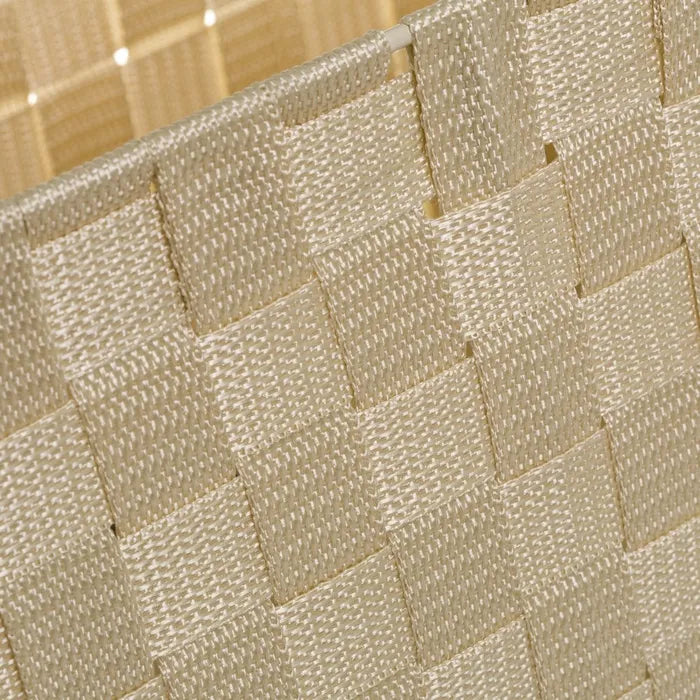 S/3 cesta con asas pp beige 40 x 30 x 22 cm