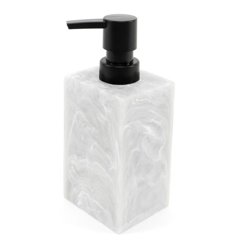 Dispensador jabon marmol translucido blanco