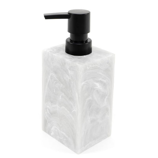 Dispensador jabon marmol translucido blanco