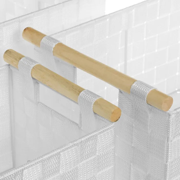 S/3 cesta con asas pp blanco 40 x 30 x 22 cm