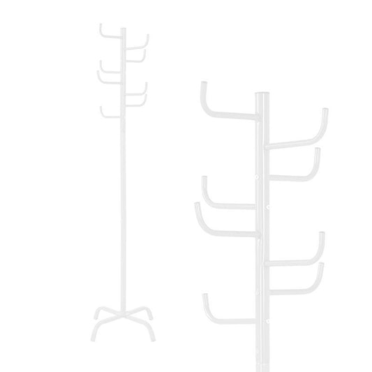 Perchero de pie blanco