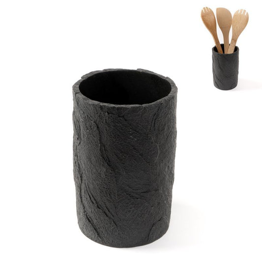 Bote para utensilios pizarra negro