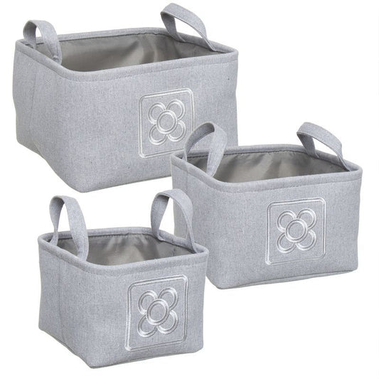 Juego de 3 cestas cuad. Panot