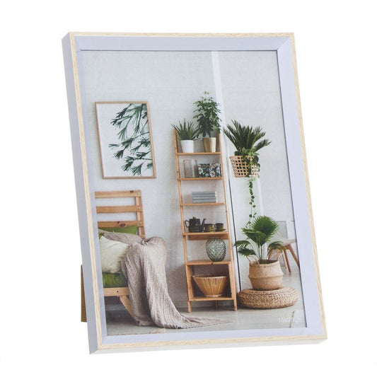 Portafotos 15x20 blanco / natural